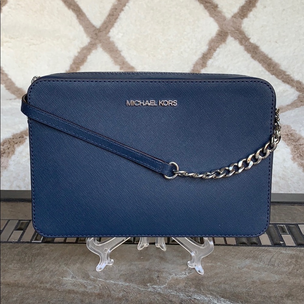 MICHAEL KORS LG EW CROSSBODY Bag NAVY 35T8GTTC9L - Picture 1 of 16